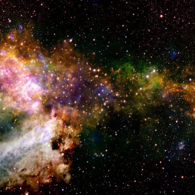 Sonsuz evrenin güzelliği. NASA tarafından döşenmiş bu görüntünün elemanları