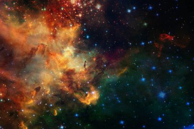 Sonsuz evrenin güzelliği. NASA tarafından döşenmiş bu görüntünün elemanları