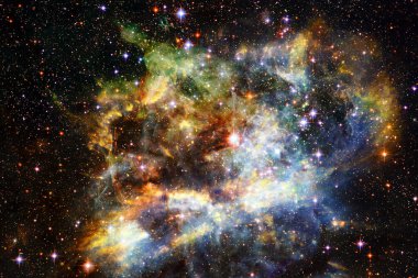 Uzayda bir nebula. Bu görüntünün elementleri NASA tarafından desteklenmektedir