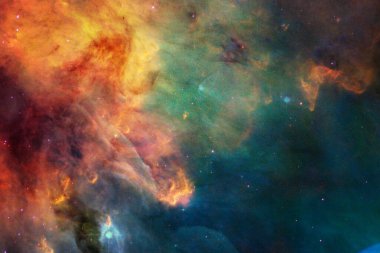 Uzayda bir nebula. Bu görüntünün elementleri NASA tarafından desteklenmektedir
