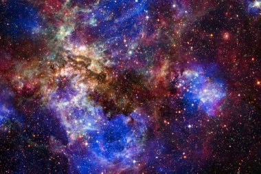 Uzayda bir nebula. Bu görüntünün elementleri NASA tarafından desteklenmektedir
