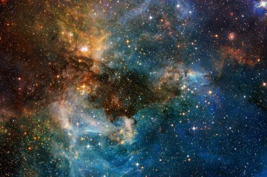 Kozmik manzara, sonsuz uzay ile korku veren bilim kurgu duvar kağıdı.