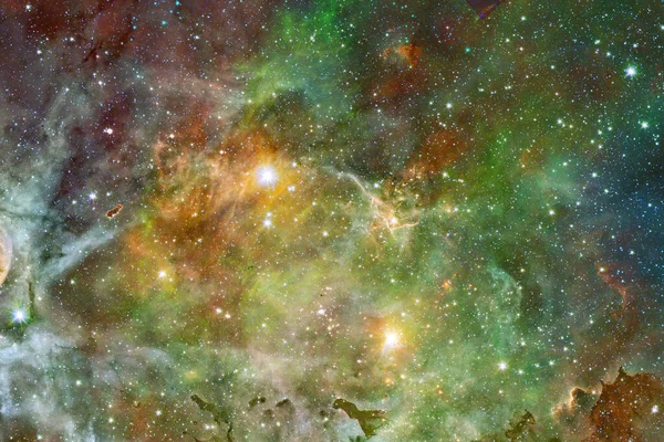 Beautiful galaxy background with nebula, stardust and bright stars. — Stock Photo, Image