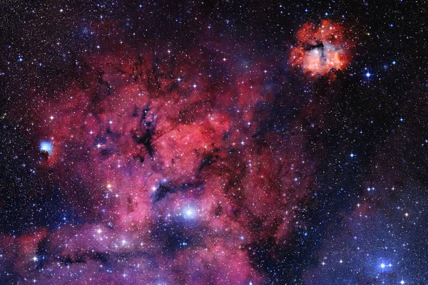 Starfield i yttre rymden många ljusår långt från jorden. — Stockfoto