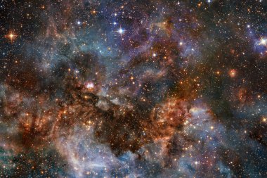 Nebula ve yıldızlar uzayda. Bu görüntünün elementleri Nasa tarafından döşenmiştir