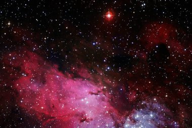 Nebula ve yıldızlar uzayda. Bu görüntünün elementleri Nasa tarafından döşenmiştir