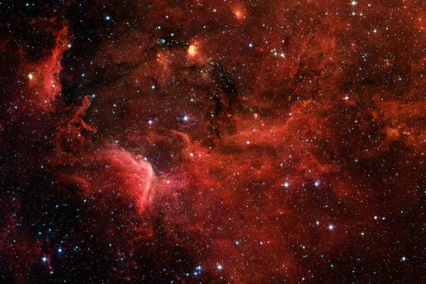 Unendlicher Raum mit Nebeln und Sternen. — Stockfoto