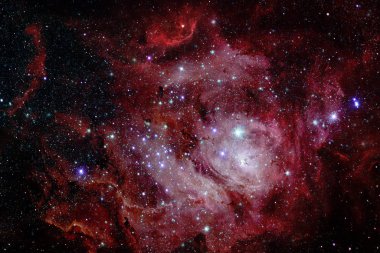 Yıldızlar ve galaksiler derin uzayda ile evren sahne