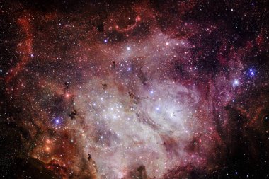 Yıldızlar ve galaksiler derin uzayda ile evren sahne