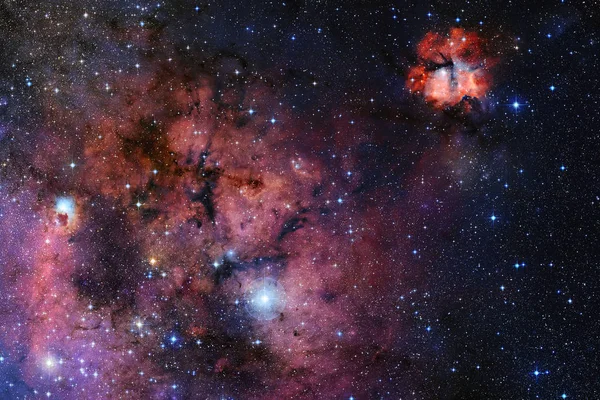 外层空间的银河系统。美国宇航局提供的这一图像的元素 — 图库照片