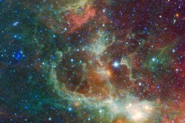 Nebula ve yıldızlı sonsuz uzay.