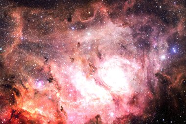 Uzayın derinliklerinde bir yıldız kümesi. Bu görüntünün elementleri Nasa tarafından döşenmiştir