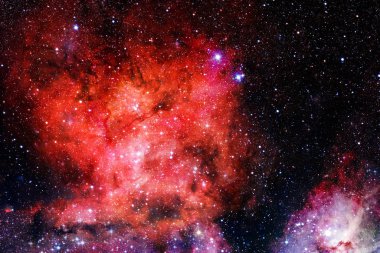 Nebula ve yıldızlar uzayda. Bu görüntünün elementleri Nasa tarafından döşenmiştir