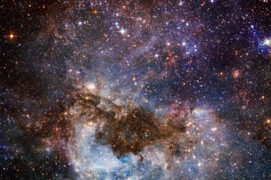 Nebula ve yıldızlı sonsuz uzay.