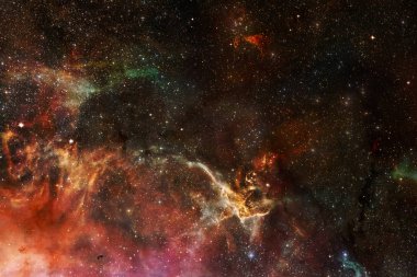 Nebula ve yıldızlar uzayda. Bu görüntünün elementleri Nasa tarafından döşenmiştir