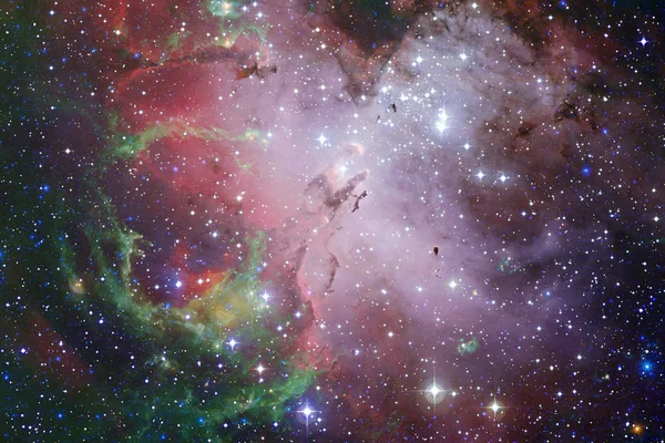 Cena do universo com estrelas e galáxias no espaço profundo — Fotografia de Stock