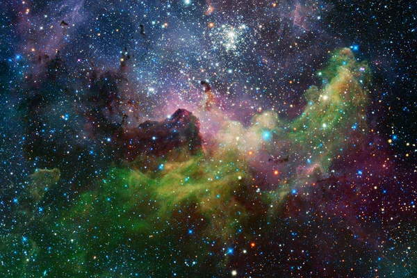 Nebula, galaksi ve yıldızlar güzel bir kompozisyonda.. — Stok fotoğraf