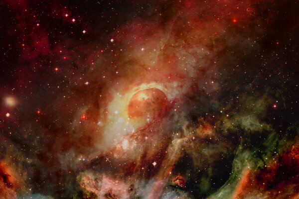 Звездное поле в космосе много световых лет далеко от Земли
.