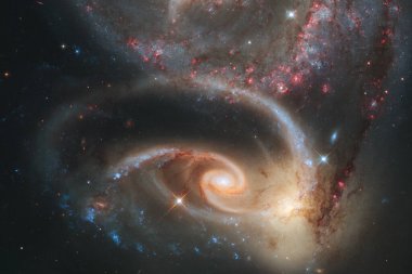 Nebula ve yıldızlı sonsuz uzay.