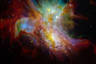 Uzayın derinliklerinde bir galaksi. Nasa tarafından döşenmiş elementler