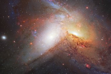 Nebula ve yıldızlar uzayda. Bu görüntünün elementleri Nasa tarafından döşenmiştir