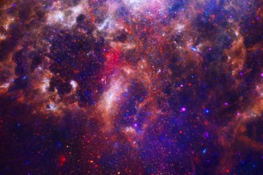 Nebula ve yıldızlı sonsuz uzay.