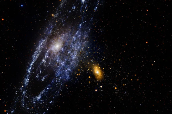 Cena do universo com estrelas e galáxias no espaço profundo — Fotografia de Stock