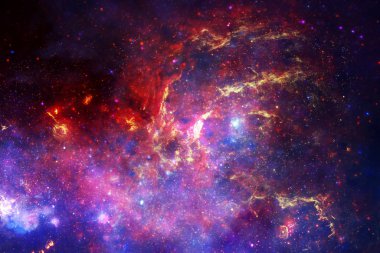 Uzay boşluğundaki Starfield Dünya 'dan çok uzakta..