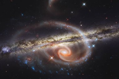 Derin uzay sanatı. Bu görüntünün elementleri Nasa tarafından döşenmiştir