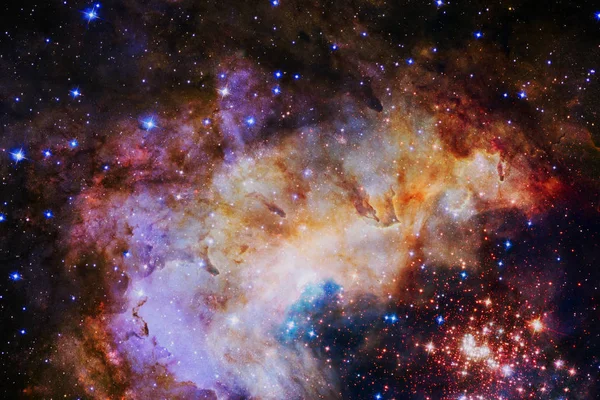 Mlhoviny, galaxie a hvězdy v krásném složení. — Stock fotografie