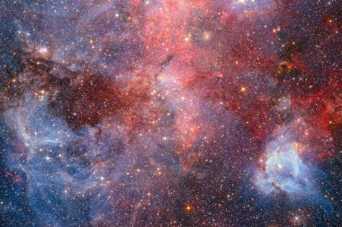 Uzayın derinliklerinde bir yıldız kümesi. Bu görüntünün elementleri Nasa tarafından döşenmiştir