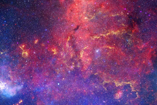 在深空与恒星和星系的宇宙场景 — 图库照片