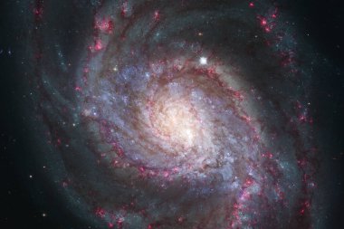 Uzayın derinliklerinde bir galaksi. Nasa tarafından döşenmiş elementler
