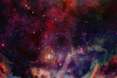 Nebula ve yıldızlı sonsuz uzay. Bu görüntünün elementleri Nasa tarafından döşenmiştir.