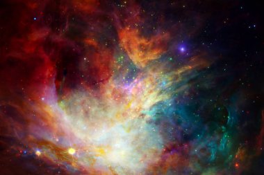 Galaksi uzayda. Güzel bir bilim kurgu duvar kağıdı. Bu görüntünün elementleri Nasa tarafından döşenmiştir