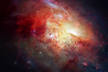 Uzay boşluğundaki Starfield Dünya 'dan çok uzakta. Bu görüntünün elementleri Nasa tarafından döşenmiştir.