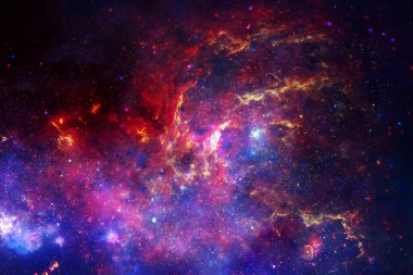 Uzay boşluğundaki Starfield Dünya 'dan çok uzakta. Bu görüntünün elementleri Nasa tarafından döşenmiştir.