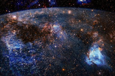 Dünya 'nın renkleri. Yörüngeden gezegenimiz. Kozmik manzara. Bu görüntünün elementleri Nasa tarafından döşenmiştir