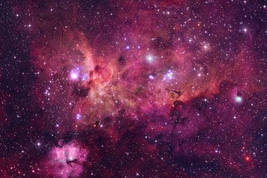 Nebula ve yıldızlı sonsuz uzay. Bu görüntünün elementleri Nasa tarafından döşenmiştir.