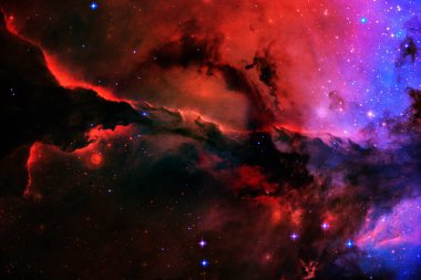 Sonsuz evrenin güzelliği. Bilim kurgu sanatı. Bu görüntünün elementleri Nasa tarafından döşenmiştir.