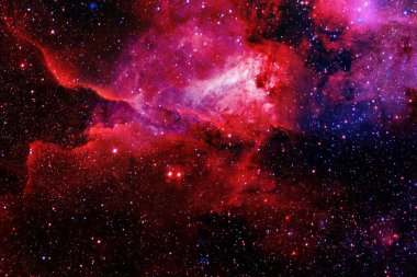 Uzayın derinliklerinde bir galaksi. Evrenin güzelliği. Nasa tarafından döşenmiş elementler.