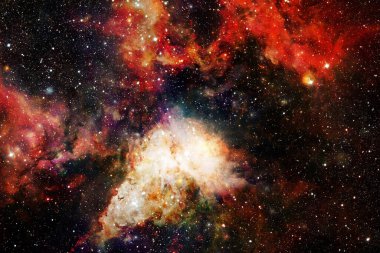 Bulutsular ve dış uzay, gizemli evren parlayan yıldız. Nasa tarafından döşenmiş bu görüntü unsurları.