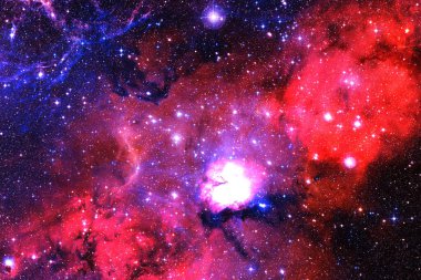 Galaksi, Dünya 'dan binlerce ışık yılı uzakta. Bu görüntünün elementleri Nasa tarafından döşenmiştir.