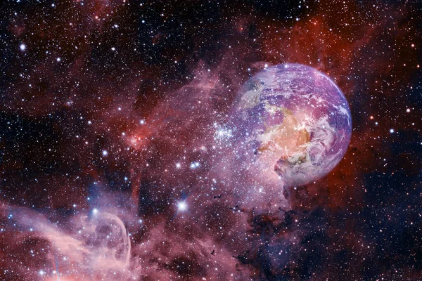 Země Galaxie Úžasná Tapeta Science Fiction Prvky Tohoto Snímku Poskytla — Stock fotografie
