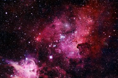 Uzayın derinliklerinde bir galaksi. Evrenin güzelliği. Nasa tarafından döşenmiş elementler.