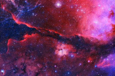 Nebula 'lar, galaksiler ve yıldızlar güzel bir kompozisyonda. Duvar kağıdı için harika bir baskı. Bu görüntünün elementleri Nasa tarafından döşenmiştir.