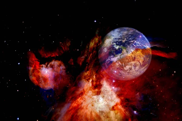 Планета Земля Космосі Елементи Цього Зображення Надані Наса — стокове фото