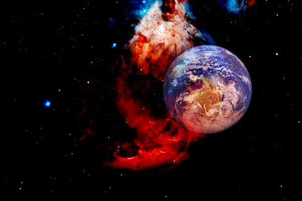 Planeta Ziemia Kosmosie Elementy Tego Obrazu Dostarczone Przez Nasa — Zdjęcie stockowe