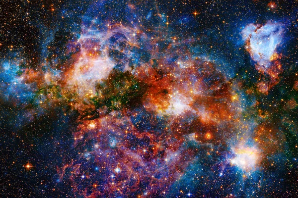 Σκηνή Του Σύμπαντος Αστέρια Και Γαλαξίες Στο Βαθύ Διάστημα Δείχνει — Φωτογραφία Αρχείου