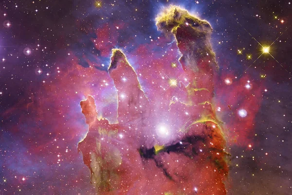 Νεφελώματα Και Αστέρια Εξωτερικό Χώρο Λαμπερό Μυστηριώδη Σύμπαν Στοιχεία Αυτής — Φωτογραφία Αρχείου